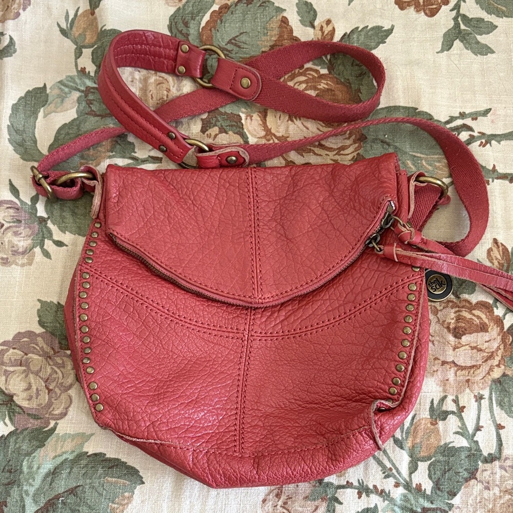 The Sak Silverlake Stylish Rust Colored Leather Crossbody Bag